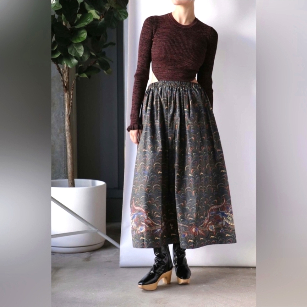 Ulla Johnson Obsidian Marcellina Dress Midi Sweaterknit Open Back SZ 8 Orig $825